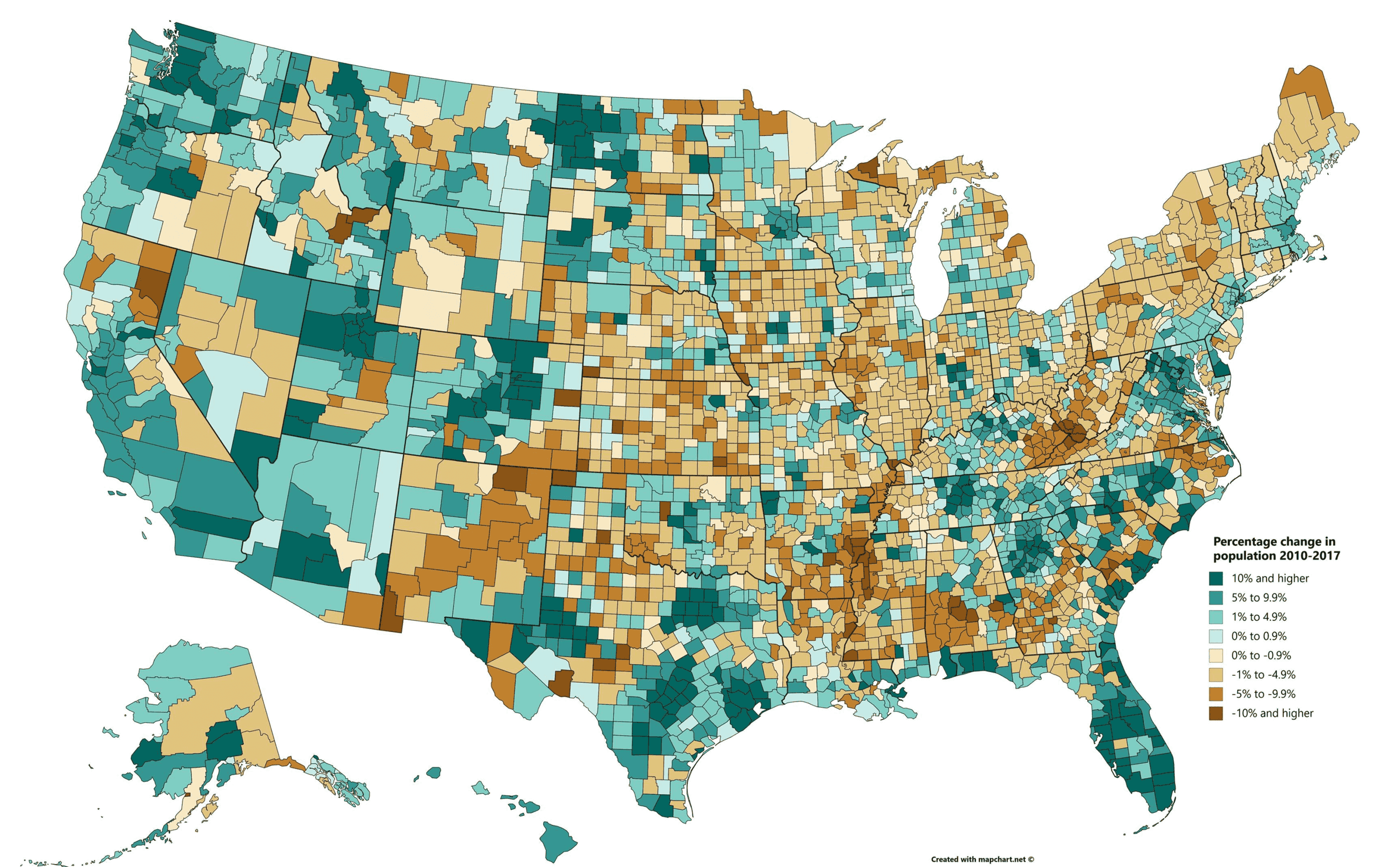 Example US Counties map