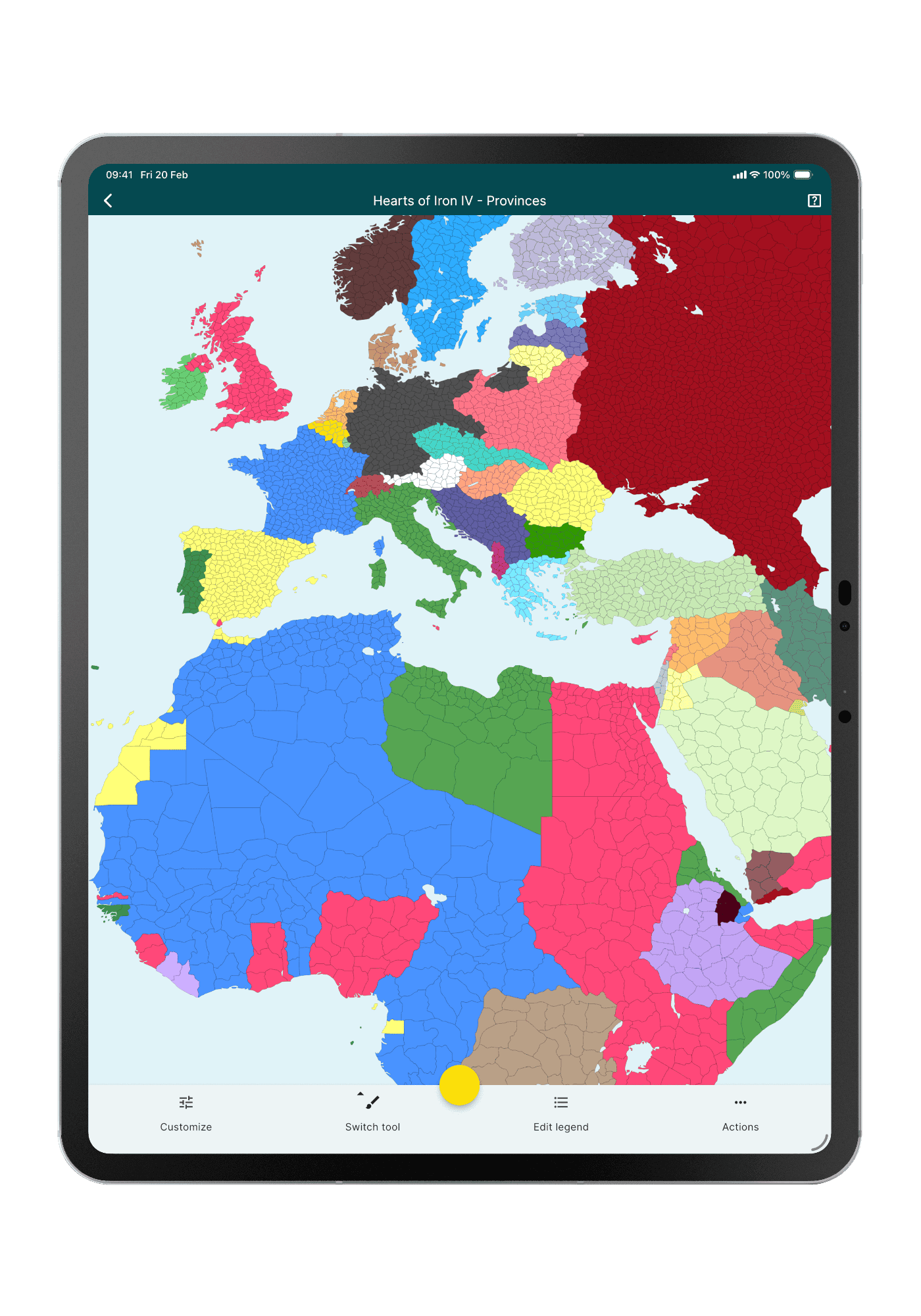 MapChart iPad — Hearts of Iron IV