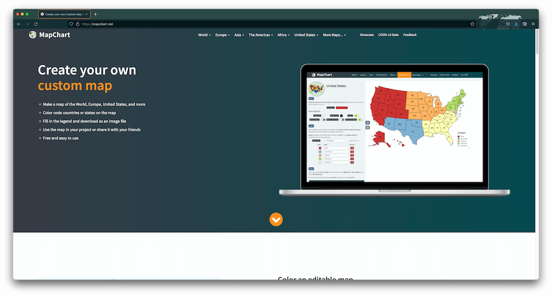 The World Map theme as seen on Firefox
