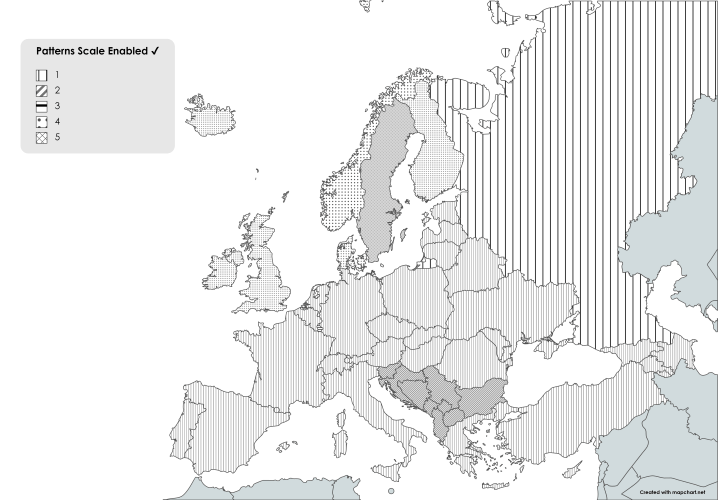 scaling patterns europe map